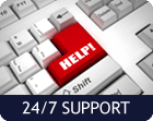 24/7 Customer Support coverage